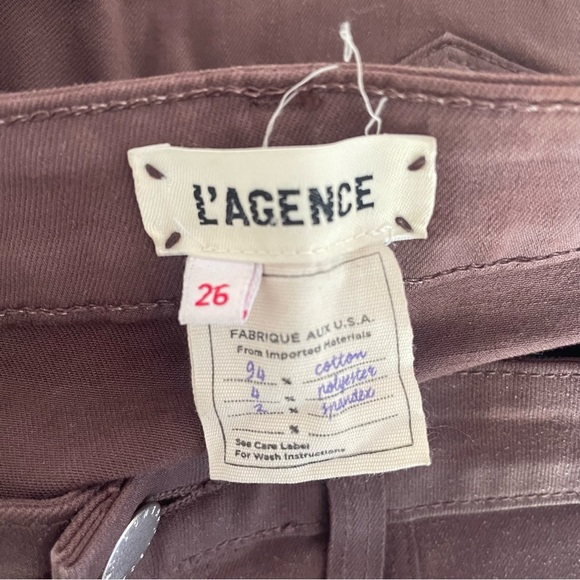 L'Agence Margot High Rise Mahogany Coated Skinny Jeans 37564 - Picture 8 of 13